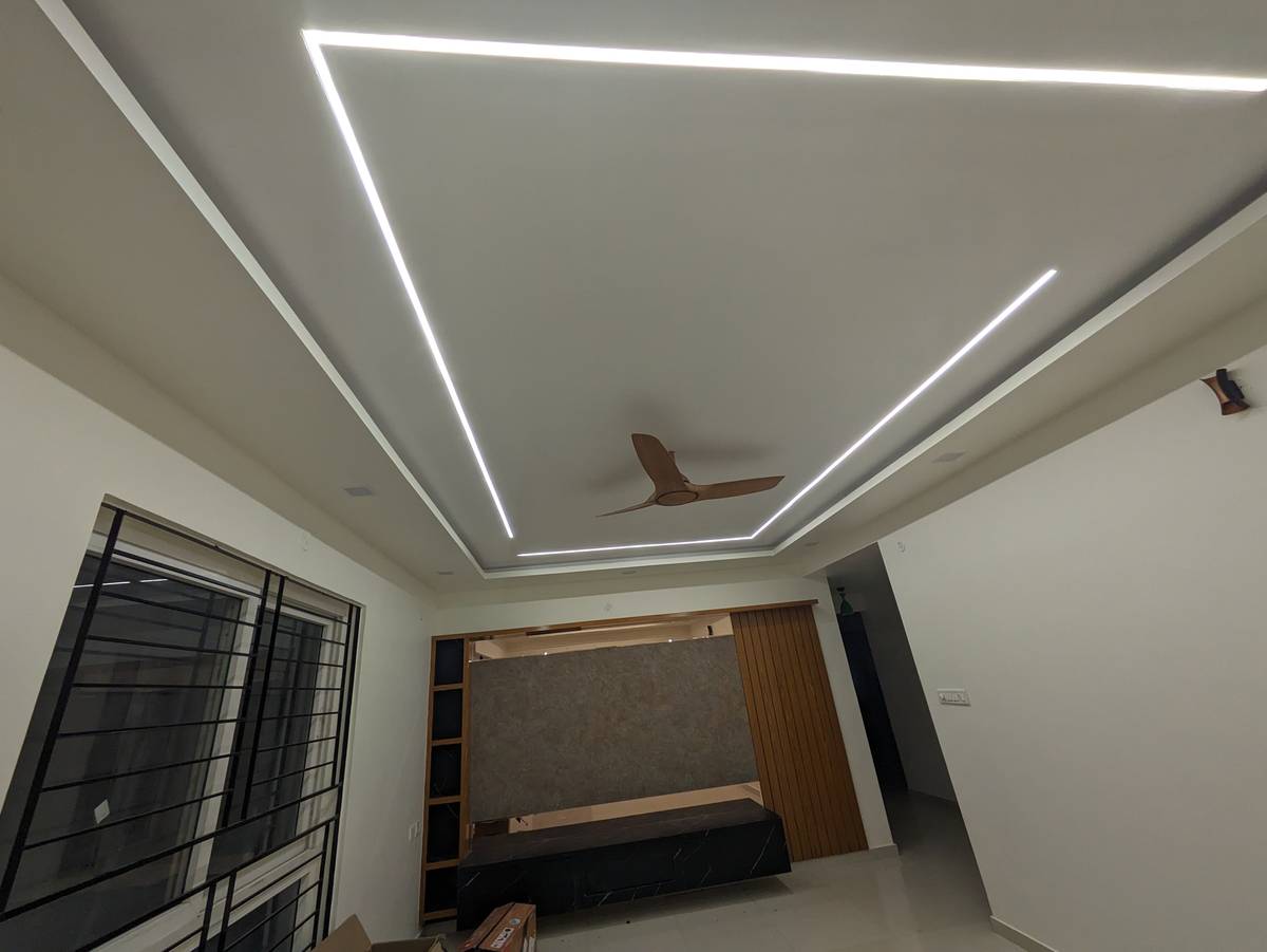 Designer false ceiling with LED strip lighting