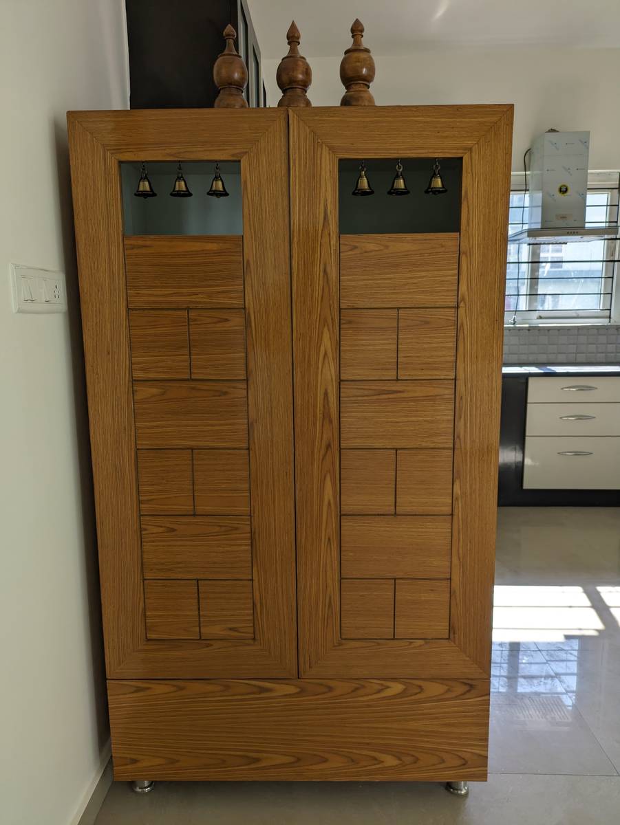 Pooja cabinet close-up